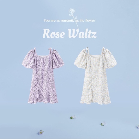 NWOT LEDiN - White floral mini dress - Picture 2 of 4